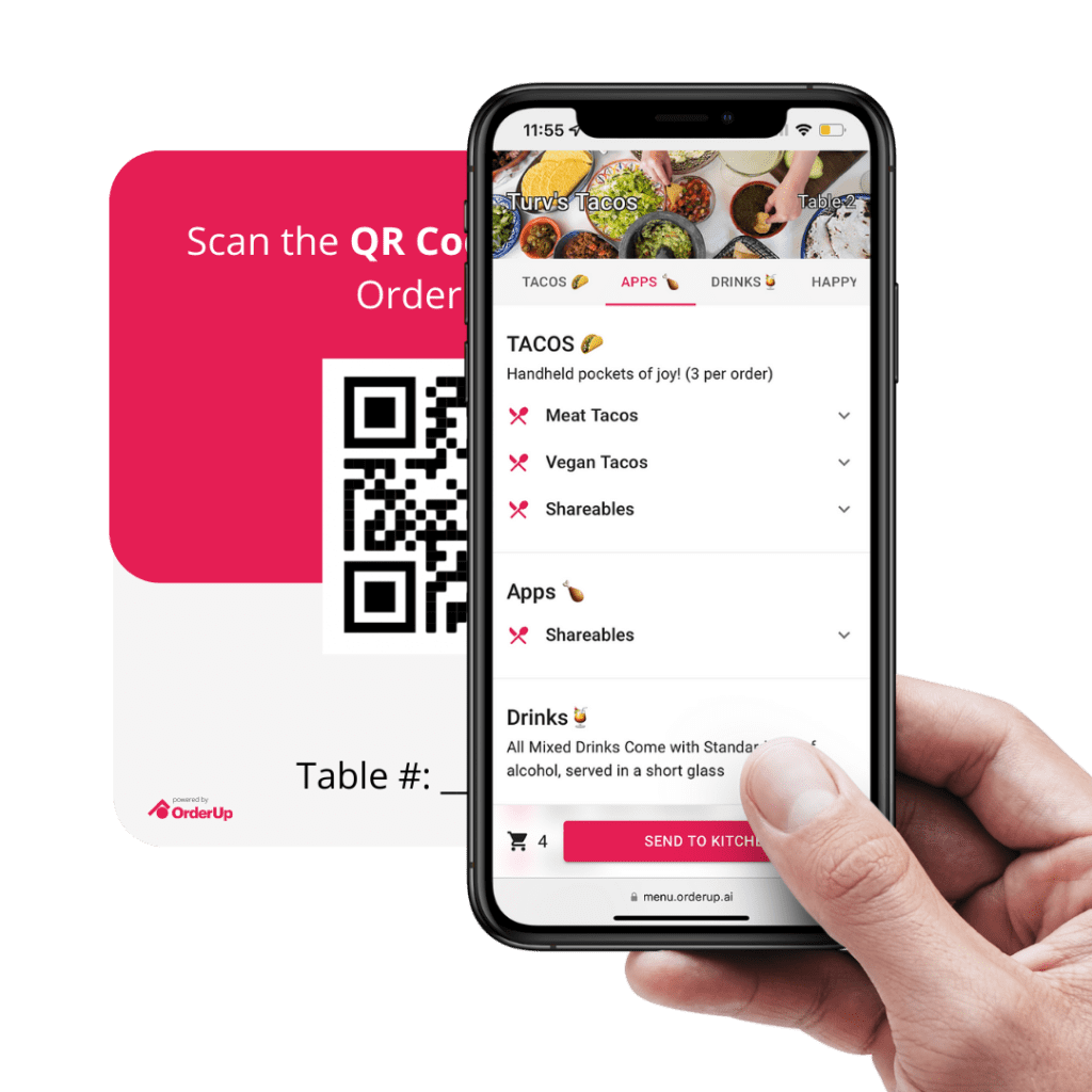 Qr code menu and order and payment for restaurants